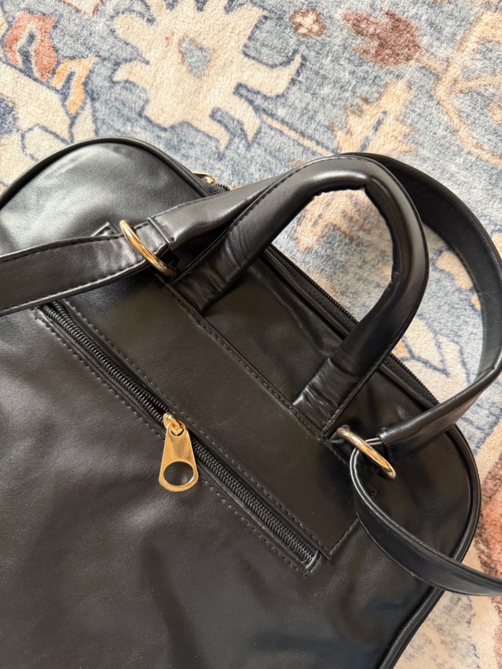 Black Embroidered Crane Backpack - Picture 9 of 14